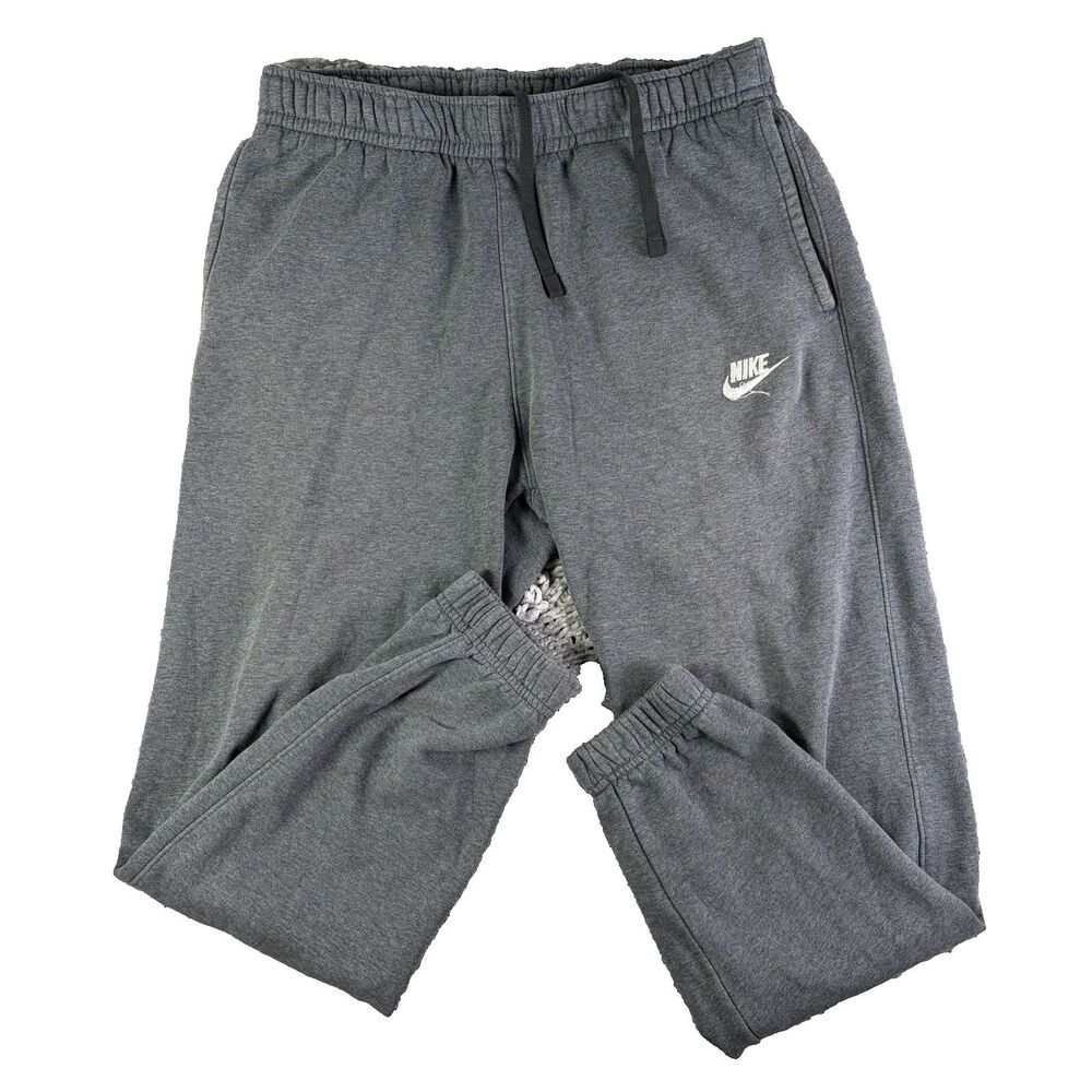 Nike Sportswear Club Fleece Joggers Mens Medium Charcoal Heather Activewear Gym
